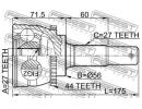 ШРУС НАРУЖНЫЙ 27x56x27 (NISSAN ALMERA TINO V10M 19 A44