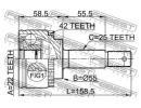 Шрус наружный 22x55x25 NISSAN ALMERA UK MAKE N16E  A42