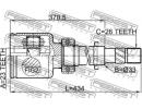 Шрус внутренний правый 23x33x26 NISSAN TIIDA JPN M XRH