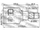 Шрус внутренний левый 22x40x25 NISSAN JUKE F15 201 5LH