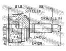 Шрус наружный 28x55x26 HONDA INTEGRA 4D DB6 [JP] A50