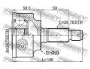 Шрус наружный 34x63x28 HONDA ACCORD CL9 2003-2008  L22