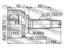 ШРУС НАРУЖНЫЙ 23x54x25 (MITSUBISHI CARISMA DA 1995 A43