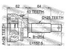 ШРУС НАРУЖНЫЙ 24x54x25 (MITSUBISHI GALANT EA 1996- A43