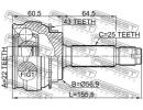 Шрус наружный 22x56.9x25 MITSUBISHI LANCER,LANCER  A43