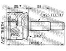 Шрус наружный 21x53x25 MITSUBISHI COLT Z32A/Z34A/Z Z36