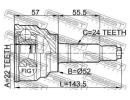 Шрус наружный 22x52x24 MAZDA FAMILIA BF 1984-1986  001