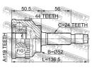 ШРУС НАРУЖНЫЙ 19x52x24 (MAZDA DEMIO DW3/DW5 1998-2 A44