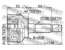 Шрус наружный 28x56x26 MAZDA FAMILIA BJ 1998-2000  A44