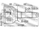 ШРУС НАРУЖНЫЙ 22x59x28 (MAZDA 3 BK 2003-2008) FEBE 042