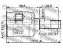 ШРУС ВНУТРЕННИЙ ЛЕВЫЙ 22x35x24 (MAZDA 323 BA 1994- FLH