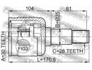 Шрус внутренний левый 30x35x28 MAZDA CAPELLA GF 19 FLH