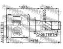 Шрус внутренний левый 22x35x26 MAZDA 3 BK 2003-200 TLH