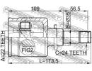 ШРУС ВНУТРЕННИЙ ЛЕВЫЙ 22x35x24 (MAZDA 3 BK 2003-20 TLH