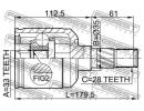 Шрус внутренний левый 33x35x28 MAZDA 6 WAGON GY 20 TLH