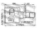 ШРУС ВНУТРЕННИЙ ЛЕВЫЙ 32x35x28 (MAZDA 6 GG 2002-20 TLH