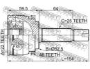 Шрус наружный 22x52.5x25 HYUNDAI ACCENT 11 (2011-2 A48