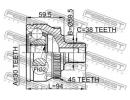 ШРУС НАРУЖНЫЙ 30x59,5x38 (VOLKSWAGEN PASSAT B5 199 A45