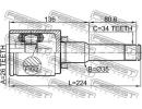 Шрус внутренний левый 26x35x34 OPEL ASTRA J 2010-2 6LH