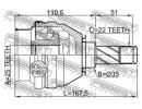 Шрус внутренний 25x35x22 OPEL ASTRA H 2004-2010 18X