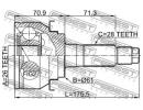 Шрус наружный 26x61x28 FORD EXPLORER TUB 2011-2013 TKE