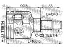 Шрус внутренний левый 23x40x23 FORD FOCUS CB4 2008 6LH