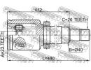 Шрус внутренний правый 23x40x26 FORD FOCUS CB4 200 TRH