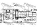 Шрус внутренний правый 23x40x26 FORD FOCUS CB4 200 0RH