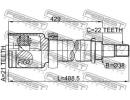 Шрус внутренний правый 21x38x22 FORD FIESTA/FUSION TRH