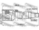 Шрус внутренний правый 21x40x23 FORD FIESTA/FUSION TRH