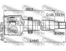 Шрус внутренний правый 26x40x26 FORD TRANSIT FY 20 6RH