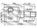 Шрус внутренний левый 26x40x26 FORD FOCUS CB4 2008 CLH