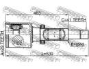 Шрус внутренний правый 29x44x41 FORD TRANSIT TT9 2 DRH