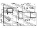 Шрус внутренний левый 28x40x36 FORD TRANSIT TT9 20 9LH