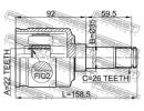 Шрус внутренний левый 22x35x26 KIA SHUMA,II/SEPHIA TLH