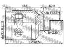 Шрус внутренний левый 33x33x28 HYUNDAI SANTA FE 12 2LH