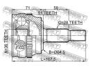 Шрус наружный 36x65x28 OPEL MOVANO-A 1999-2010 A51