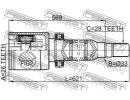 Шрус внутренний правый 26x33x28 VOLVO S80 2007- IRH