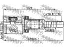 Шрус внутренний правый 26x28x26 VOLVO S80 2007- TRH