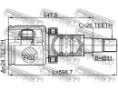 Шрус внутренний правый 24x31x26 VOLVO S80 2007- 0RH