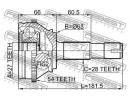 Шрус наружный 27x63x28 FIAT DUCATO 2006- A54