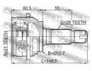 Шрус наружный задний 21x57.7x28 LAND ROVER FREELAN LIR