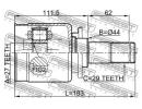 Шрус внутренний левый 27x44x29 LAND ROVER DISCOVER FLH