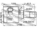 Шрус внутренний левый 26x44x29 LAND ROVER DISCOVER FLH