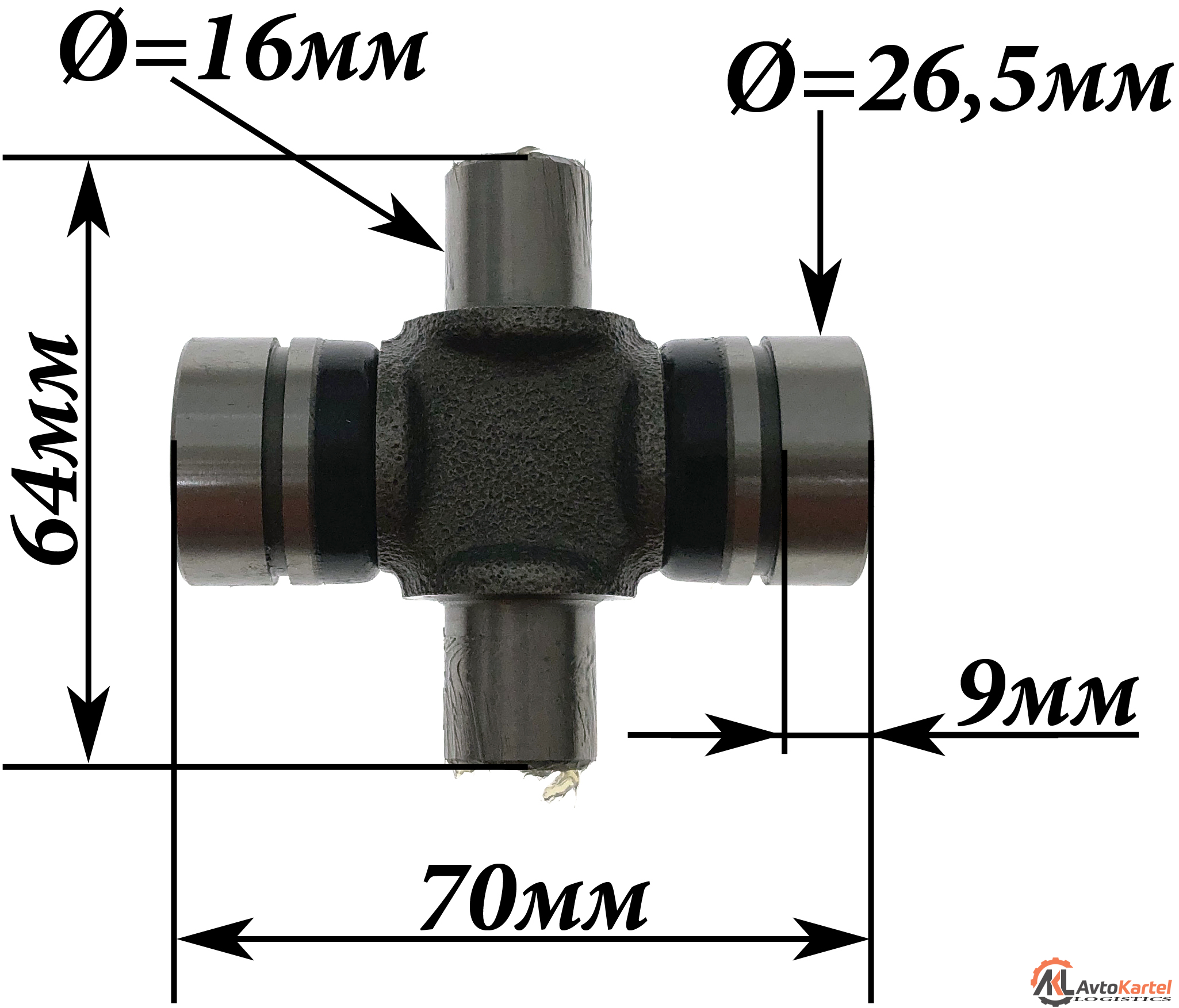 Крестовина 26,5x70мм карданной передачи HYUNDAI, KIA, MAZDA, FORD