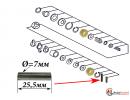 Штифт тяги механизма переключения КПП MERCEDES длина 25,5мм, d.7мм