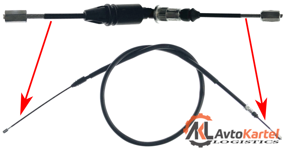 Трос стояночного тормоза RENAULT Megane Scenic диски левый