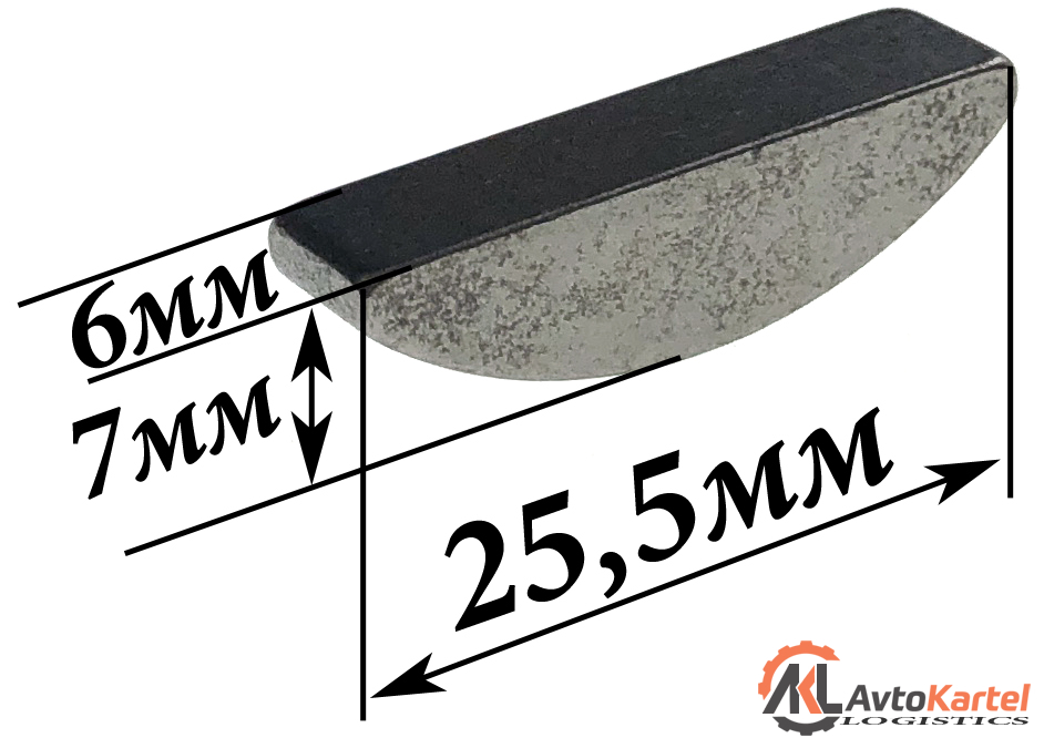 Шпонка коленвала PSA 1.1-1.6i PEUGEOT, CITROEN