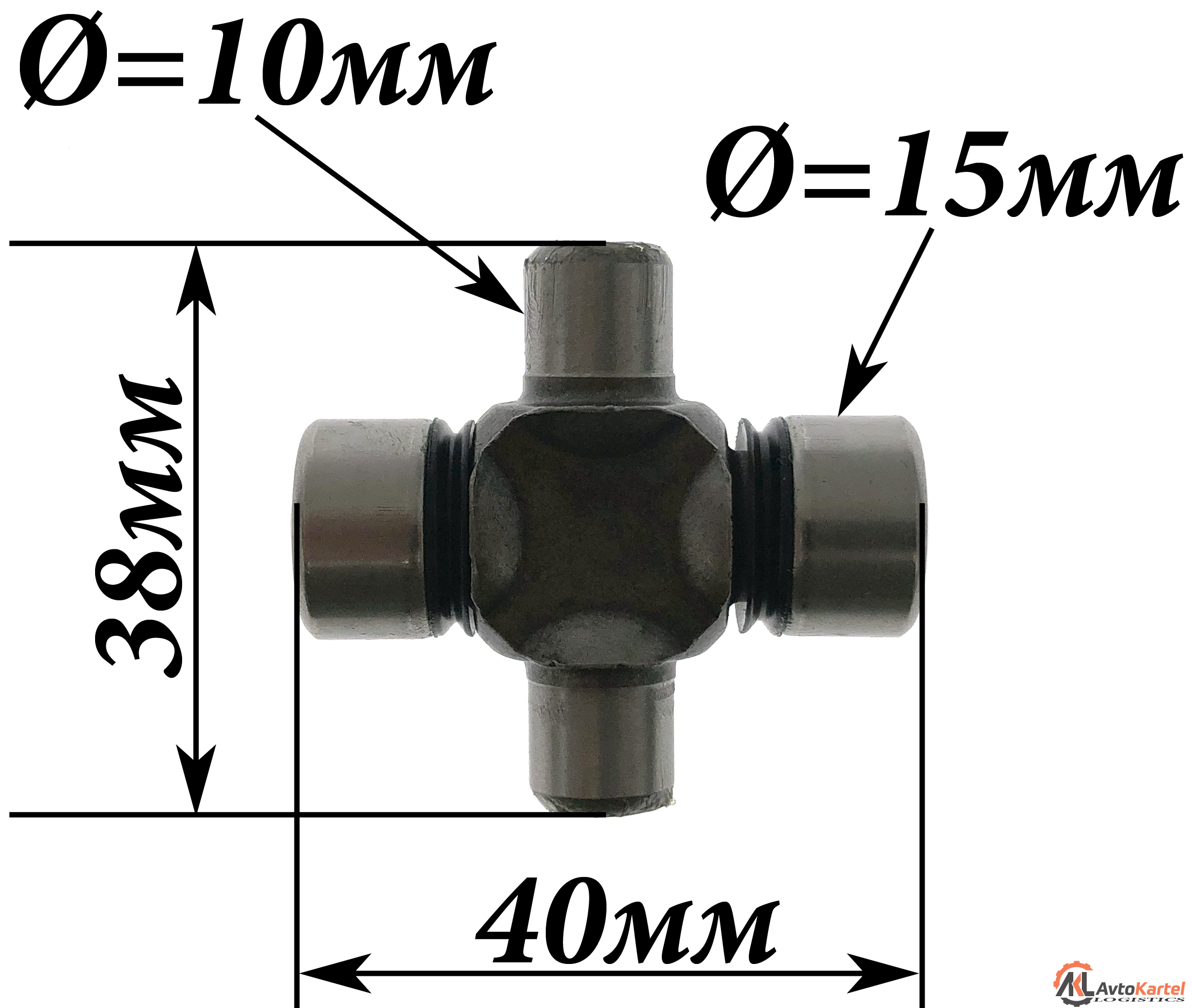 Крестовина 15x40мм рулевого кардана Ø=15мм