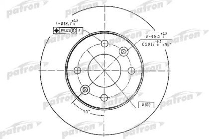 Диск тормозной передний NISSAN KUBISTAR 03-, RENAU 016